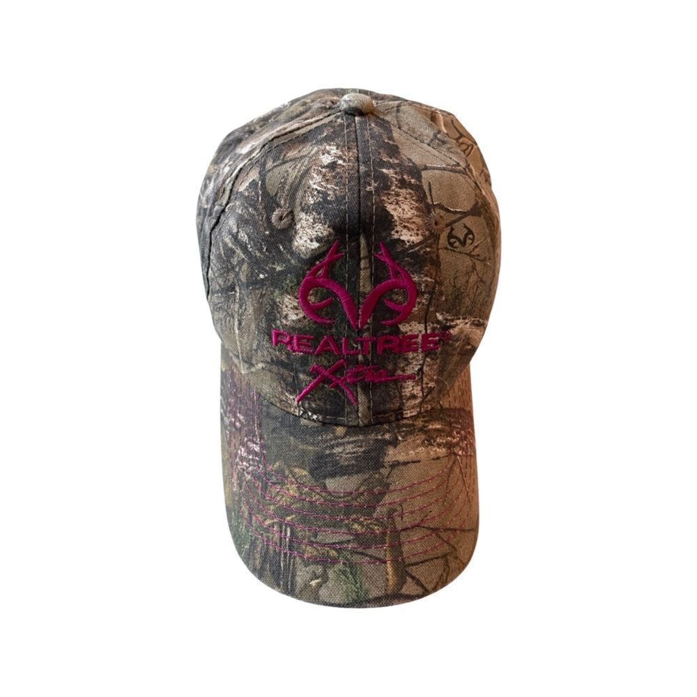 Realtree Pink Logo Camouflage Ladies Fit Hat